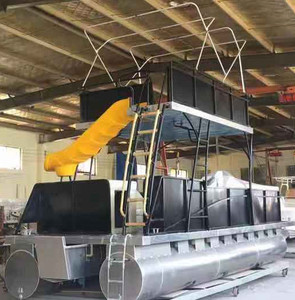 OEM ODM OBM Bote Pontón de Aluminio de 7.5m, Bote Pontón Tritón de Aluminio para Fiestas, Yate para Deportes Acuáticos y Pesca - Product Image 2