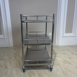 Chariot de soins infirmiers multifonctionnel pratique pour hôpital 4 roulettes en acier inoxydable Chariot médical robuste et durable pour une utilisation en hôtel - Product Image 3