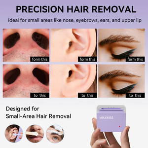 En stock Waxkiss Nouveau design Kit chauffe-<span class=keywords><strong>cire</strong></span> pour l'épilation des sourcils, du nez et des oreilles, avec pot à <span class=keywords><strong>cire</strong></span> - Product Image 2