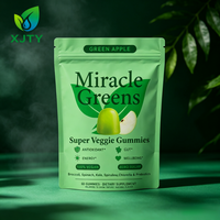 Gummies de légumes verts à marque privée OEM, probiotiques, vitamines, supplément quotidien pour l'énergie, le soutien immunitaire et la santé intestinale