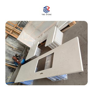 Cuarzo blanc luxueux de haute qualité 4044 série de marbre Bianco Carrara dalles de quartz en pierre artificielle pour sol/vanité/comptoir - Product Image 3