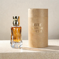Flacon de parfum vide en verre de luxe au design nouveau, 30 ml, forme carrée unique, col serti, flacons vaporisateurs de parfum avec boîte cadeau personnalisée