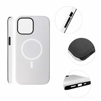Étui de chargement magnétique sans fil vierge pour sublimation pour iPhone 13 14 15 16 17, protection durable, cadeau d'affaires personnalisé