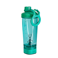 Botol Shaker Protein Pintar 600ml Isi Ulang USB Bebas BPA Ramah Lingkungan Aman untuk Mesin Cuci Piring Logo Kustom Kabel Data Tipe-C Tutup Sedotan