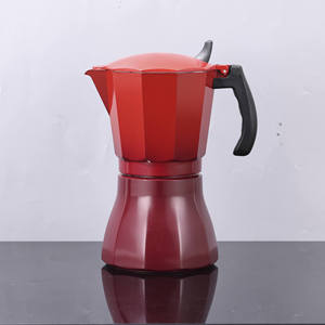 Cafetière italienne Cafetière en aluminium Espresso <span class=keywords><strong>Percolateur</strong></span> Moka Pot Cuisinière Outils de cuisine-Rouge dégradé 3/6/9/12 tasses - Product Image 2