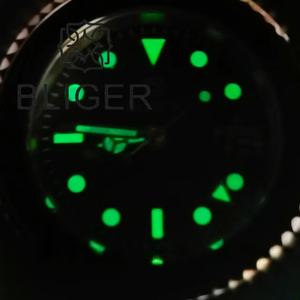 BLIGER 40mm GMT <span class=keywords><strong>Montre</strong></span> pour Hommes NH34 DG3804 Mouvement Deux Tons Or Jubilé Acier <span class=keywords><strong>Bracelet</strong></span> Boîtier Verre Saphir Cadran Noir Lumineux - Product Image 6