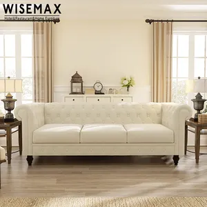 WISEMAX FURNITUREアメリカンライトラグジュアリーベルベットソファリビングルームベッドルームサイズシンプル多機能モダン3人用ソファ