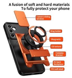 Étui de protection pour téléphone portable <span class=keywords><strong>Samsung</strong></span> <span class=keywords><strong>Galaxy</strong></span> A25 <span class=keywords><strong>5g</strong></span>, coque arrière en TPU+PC résistant aux chocs, protection magnétique de l'objectif de l'appareil photo - Product Image 2