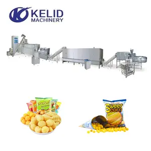 Full Automatic Twin Screw Extruder Puffed Maize Chocos Snacks Processing Production Line