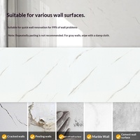 Carreaux muraux autocollants en PVC imitation marbre chinois pour salles de bain, salons, décors de télévision, cuisines ; autocollants de papier peint imperméables