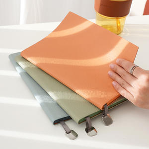 Carnet en cuir A5 personnalisé, reliure spirale, couverture souple, portable, pour le bureau, les réunions, impression numérique, impression de logo - Product Image 2