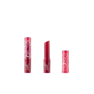 Модный цилиндр тонкий футляр для губной помады в красном розовом пустом контейнере для круглого бальзама для губ PP ABS переработанные тюбики с наклонным разрезом Топ