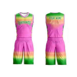 Ensemble d'uniformes de basketball sur mesure à prix abordable, respirant et à séchage rapide, 100 % polyester, vêtements de sport - Product Image 3