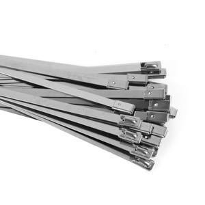 Attache-câble métallique à fermeture éclair, revêtement anti-échappement, 100 pièces, attache-câble multi-usages, attache-câble métallique à verrouillage, attache-câble en acier inoxydable de 4,6 mm - Product Image 2