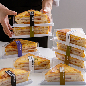 Bán buôn tam giác trong suốt Mousse bánh tráng miệng bánh sandwich khay rõ ràng bao bì nhựa hộp đưa ra <span class=keywords><strong>container</strong></span> - Product Image 1