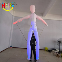 Costume gonflable publicitaire mobile avec lumière LED pour publicité personnalisée