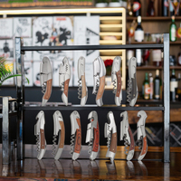 Ouvre-bouteille multifonctionnel en acier inoxydable personnalisable Jafon avec manche en bois, coupe-capsule en aluminium, ouvre-bière - Tire-bouchon de bar