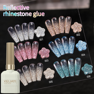 Gel à ongles argenté réfléchissant effet diamant broyé, super brillant, vernis à ongles UV pour fêtes et nail art DIY - Product Image 1