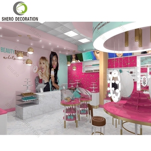 ออกแบบร้านเครื่องสำอางสมัยใหม่ เคาน์เตอร์ไม้สีดำสั่งทำพิเศษสำหรับจัดแสดงเครื่องสำอาง เฟอร์นิเจอร์เครื่องสำอางที่ทนทานสำหรับตู้โชว์เครื่องสำอาง - Product Image 3