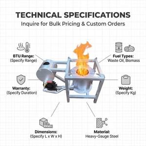 Réchaud à Huile Portable Haute Puissance Multi-Combustibles pour Camping en Extérieur, Brûleur Industriel Robuste pour Cuisine, Huile Usagée, Diesel, Kérène - Product Image 6