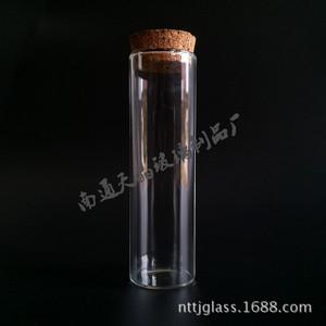 หลอดทดลองแก้วก้นแบนขนาด 35x120 มม. ยี่ห้อเทียนจิง พร้อมจุกไม้ก๊อกสำหรับบรรจุภัณฑ์อาหาร - Product Image 2
