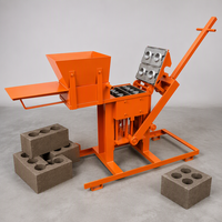 Machine manuelle de fabrication de briques QMR2-40, presse à briques en terre cuite, machine à blocs de terre manuelle, sans alimentation électrique, sans palette
