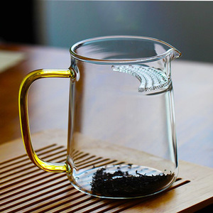 Thickened Glass Fairness <b>Cup</b> Crescent Shape <b>Tea</b> Dispenser High Borosilicate Kung Fu <b>Tea</b> <b>Set</b> Minimalist Design - Product Image 2