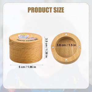 Boîte à dents de lait en bois peinte, mignonne, avec couleur et taille personnalisables - Souvenir pour les dents perdues, anniversaire d'enfant et fête prénatale - Product Image 6