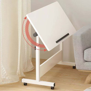 TALONGJ Factory-Direct Wooden Folding Mobile Computer <b>Desk</b> Height-Adjustable Floor Stand <b>Rotating</b> Laptop Bedside Home Use - Product Image 1