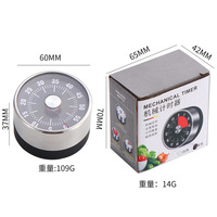 Timer Visual Multifungsi Baja Tahan Karat Baru 60 Menit Alat Pengingat Tanpa Baterai Timer Memasak Jam Putar Magnetik