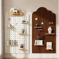 YZP Panneau perforé mural contemporain personnalisable en bois, organisateur de rangement multifonctionnel pour la maison avec trous décoratifs