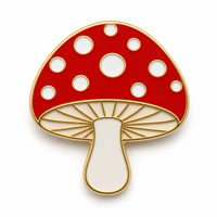 Badge en métal estampé avec détails plaqués, finition caoutchoutée, motif artistique détaillé pour souvenirs et présentoirs de collection