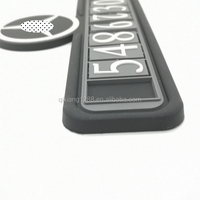 Kit de stationnement temporaire pour voiture en PVC/silicone, plaque de numéro de téléphone portable cachée, couleurs et logo personnalisés, 17,5 x 4 cm