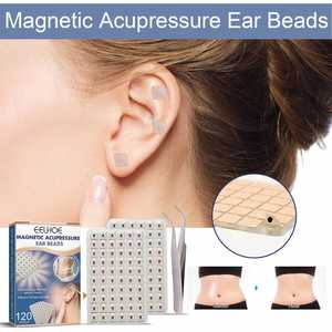 EELHOE all'ingrosso 120 pezzi agopuntura Vaccaria Ear Seeds usa e getta Ear Press semi magnetici digitopressione Ear Beads pellet semi - Product Image 5