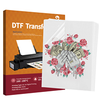 T Shirt desain cetak PET DTF Film Transfer panas PET Film untuk L1800 L805 XP600 I3200 I4720 pencetak DTF