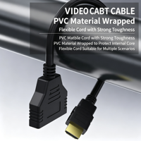 Kabel Video 1 Male ke 2 Female Splitter Adapter 1 ke 2 Kabel Pembagi Sinyal Video untuk PC Laptop Monitor TV Proyektor Layar