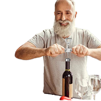Tire-bouchon manuel en alliage de zinc, ouvre-bouteille de vin, multifonction, robuste, pour enlever les capsules de bière, pour la cuisine et le bar