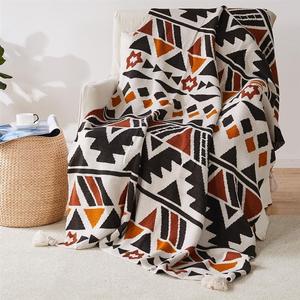 Selimut rajut sofa wol tidur akrilik 100% selimut boho jacquard rajut - Product Image 1