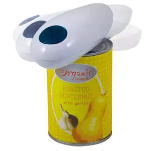 Kitchen Tool Open Cans Red Automatic Hands Free Smooth Edge Food-Safe Auto Electric Can Opener with A Simple Press of Button