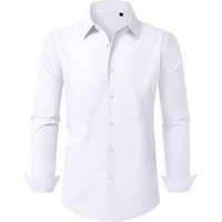 Kemeja Kancing Terlaris Lengan Panjang Formal Putih Kemeja Formal Logo Kustom