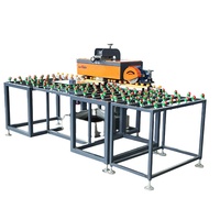 LEADER Petite machine de rectification de bords de verre horizontale manuelle, composants de moteur de routeur CNC PLC, 380V 50Hz, capacité de 100 ensembles