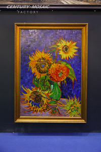 Mosaïque murale personnalisée Centurymosaic, <span class=keywords><strong>tournesols</strong></span> multicolores, mosaïque en verre artisanal, mosaïques murales pour le salon et le fond <span class=keywords><strong>de</strong></span> scène - Product Image 2