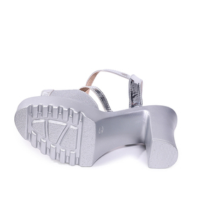 Nouvelles sandales sexy pour femmes à talons hauts, talon épais <span class=keywords><strong>de</strong></span> 10 cm, dessus carré en forme <span class=keywords><strong>de</strong></span> X, boucle ovale, pendentif en <span class=keywords><strong>diamant</strong></span> artificiel A-HA-05 - Product Image 6