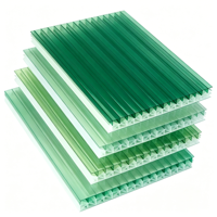 Plaque de polycarbonate gaufrée résistante aux intempéries, panneau transparent anti-choc pour toit de villa, patio, gazebo, maison de loisirs