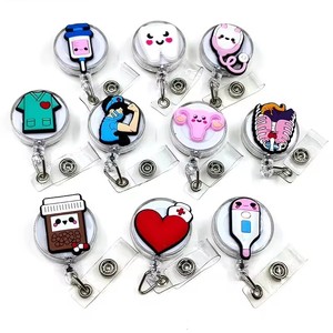 Heada Custom Retractable Rotatable Badge Reel for Doctors Nurses <b>ID</b> Cards Metal/PVC/Plastic Custom Logo Color Custom Size - Product Image 5