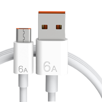 Câble de données pour téléphone portable en PVC de 2 m, type C/micro-USB, avec charge rapide 3A et conducteur en cuivre composite pour Android