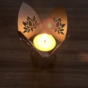 Halloween Indian Diwali Festivals Candlestick Iron Craft <strong>Lotus</strong> Buddha Statue Black Home Decor Ornaments <strong>Candle</strong> <strong>Holder</strong> - Product Image 4