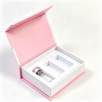 Boîte cadeau à fermeture magnétique premium de taille personnalisée avec différentes emplacements pour flacons en verre individuels, boîte d'emballage pour flacons pharmaceutiques