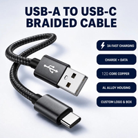 Câble USB de charge rapide SONGMING 3A 1M 3Ft Type-C 150, en cuivre mixte tressé en nylon, multi-appareils, vente en gros OEM