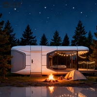 OCM Mini capsules extensibles bon marché Apple Cain Préfabriquées Modulaire Smart Tiny Pod Maison avec Cuisine et Hall pour Resort Glamping LIVING